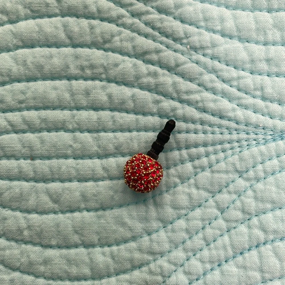Pave stone phone charm